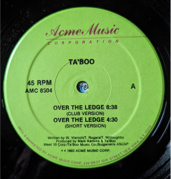 Ta'boo : Over The Ledge (12")