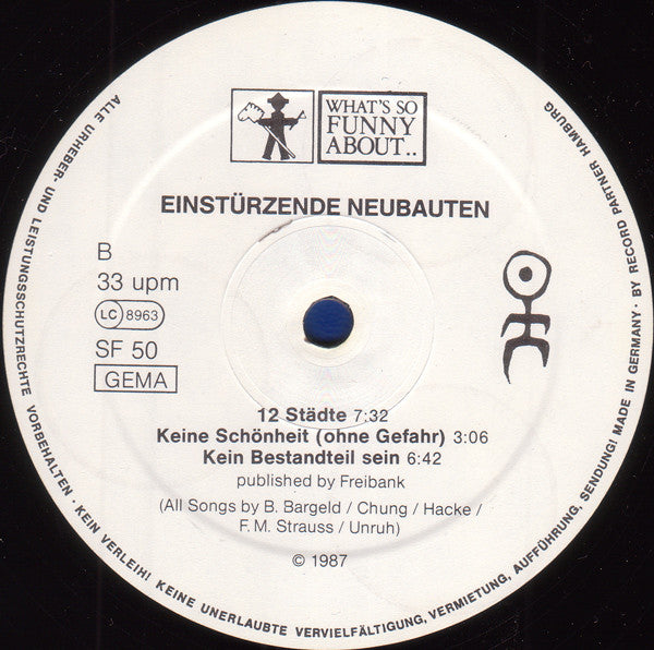 Einstürzende Neubauten : Fünf Auf Der Nach Oben Offenen Richterskala (LP, Album)