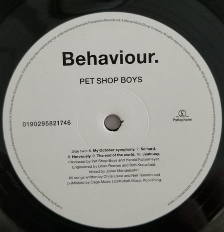 Pet Shop Boys : Behaviour. (LP, Album, RE, RM, 180)