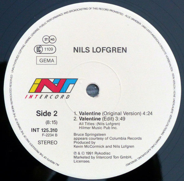 Nils Lofgren : Valentine (12")