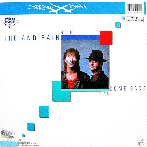 Dresden China : Fire And Rain (12", Maxi)