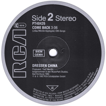 Dresden China : Fire And Rain (12", Maxi)