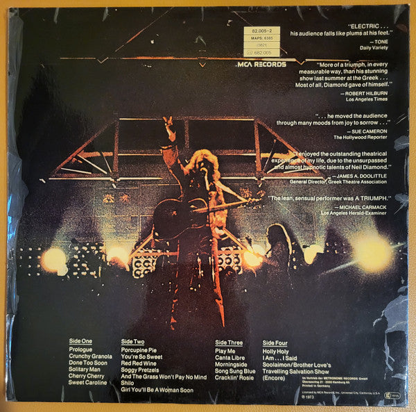 Neil Diamond : Hot August Night (2xLP, Album, RE)