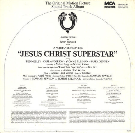 Various : Jesus Christ Superstar (The Original Motion Picture Sound Track Album) (2xLP, Album, RE)