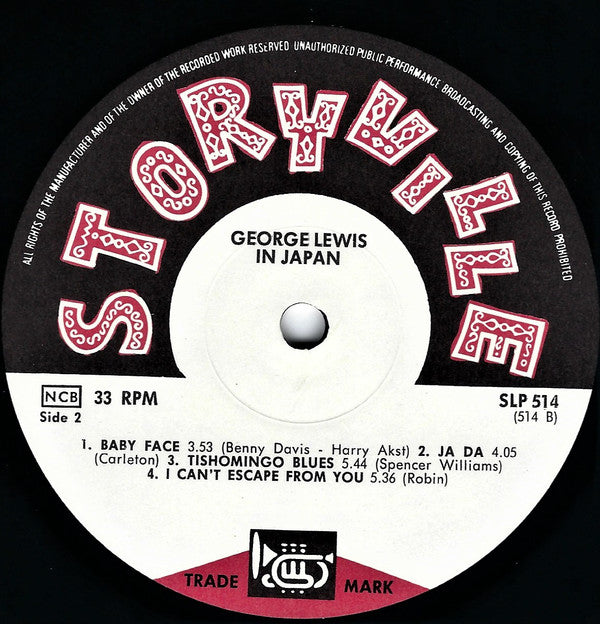 George Lewis (2) : In Japan (LP)
