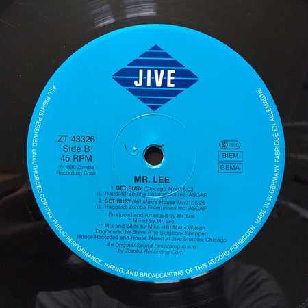 Mr. Lee : Get Busy (12", Maxi)