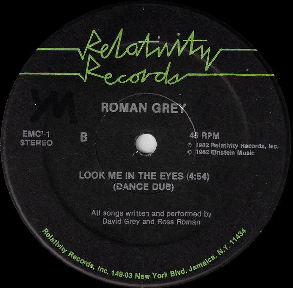 Roman Grey : Look Me In The Eyes (12")