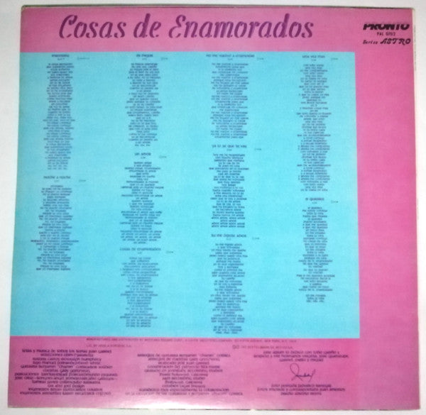 Juan Gabriel : Cosas De Enamorados (LP, Album)