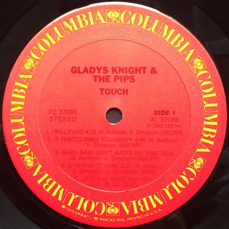 Gladys Knight And The Pips : Touch (LP, Album, Pit)