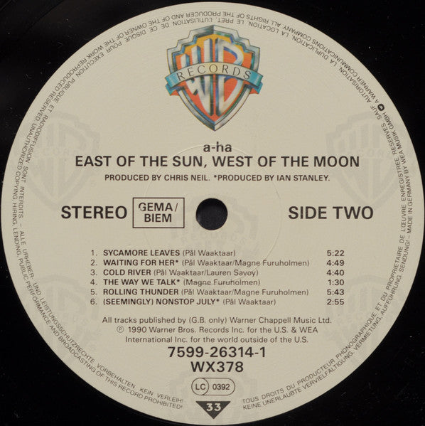a-ha : East Of The Sun, West Of The Moon (LP, Album, Club, S/Edition)
