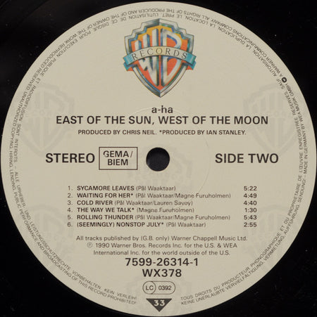 a-ha : East Of The Sun, West Of The Moon (LP, Album, Club, S/Edition)