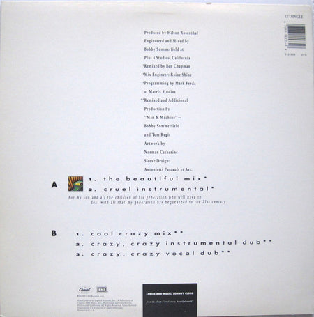 Johnny Clegg & Savuka : Cruel, Crazy, Beautiful World (12")