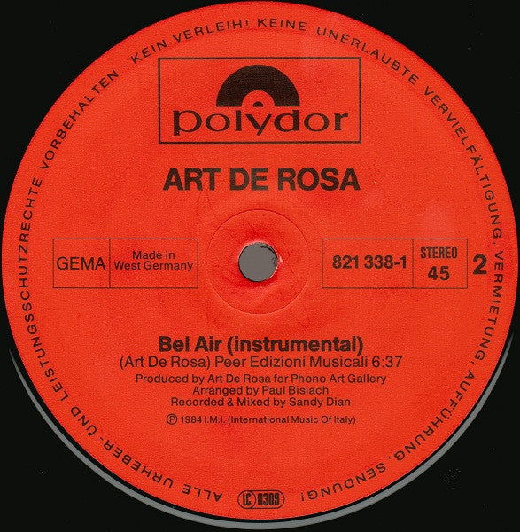 Art De Rosa : Bel Air (12")