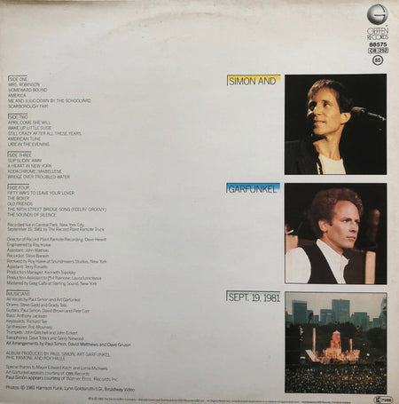 Simon & Garfunkel : The Concert In Central Park (2xLP, Album, Bla)