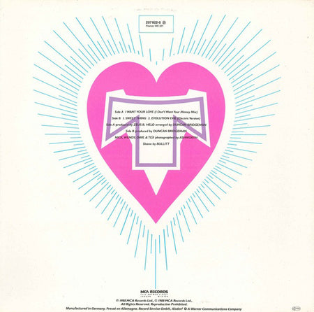 Transvision Vamp : I Want Your Love (12")