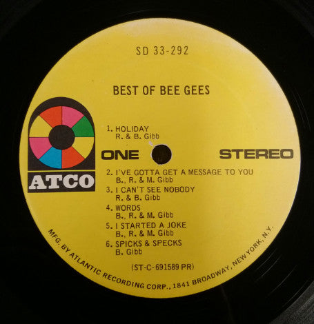 Bee Gees : Best Of Bee Gees (LP, Comp, PR )