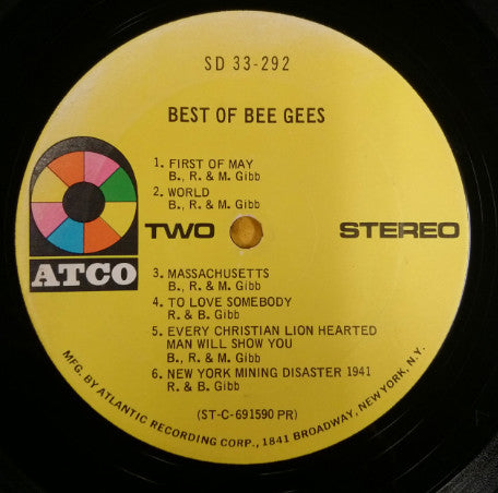 Bee Gees : Best Of Bee Gees (LP, Comp, PR )
