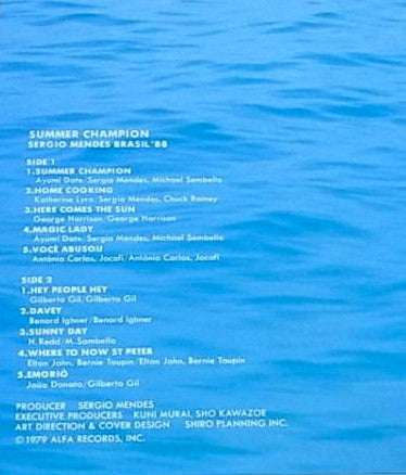 Sergio Mendes & Brasil '88 : Summer Champion (LP, Comp)