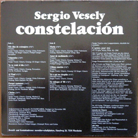 Sergio Vesely : Constelación (LP, Album)