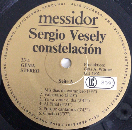 Sergio Vesely : Constelación (LP, Album)