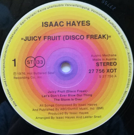 Isaac Hayes : Juicy Fruit (Disco Freak) (LP, Album, Gat)