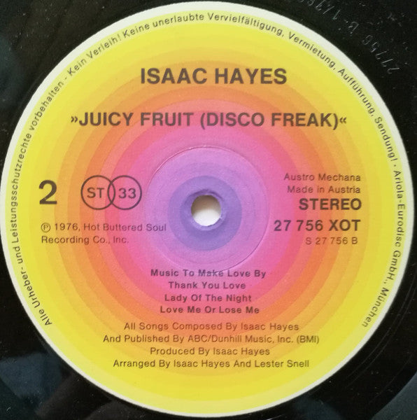 Isaac Hayes : Juicy Fruit (Disco Freak) (LP, Album, Gat)