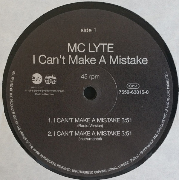 MC Lyte : I Can't Make A Mistake (12")
