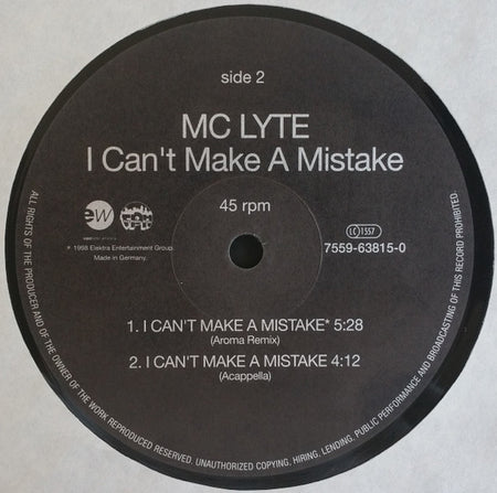MC Lyte : I Can't Make A Mistake (12")