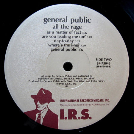 General Public : ...All The Rage (LP, Album, Ind)