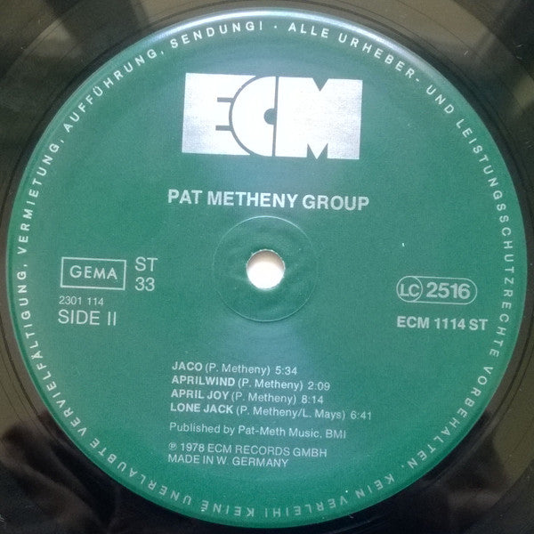 Pat Metheny Group : Pat Metheny Group (LP, Album)