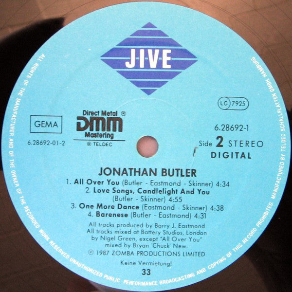 Jonathan Butler : Jonathan Butler (2xLP, Album, Gat)