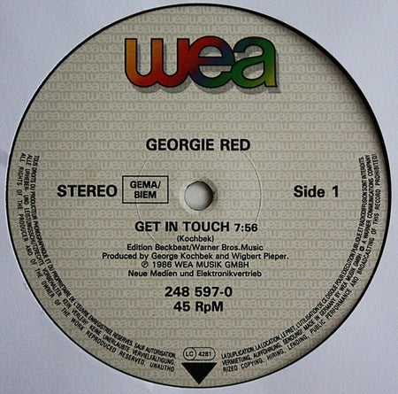Georgie Red : Get In Touch (12", Maxi)