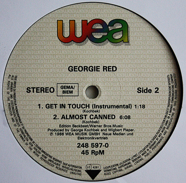 Georgie Red : Get In Touch (12", Maxi)