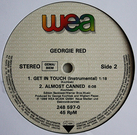 Georgie Red : Get In Touch (12", Maxi)