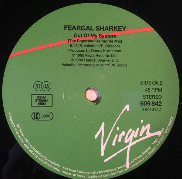 Feargal Sharkey : Out Of My System (12")