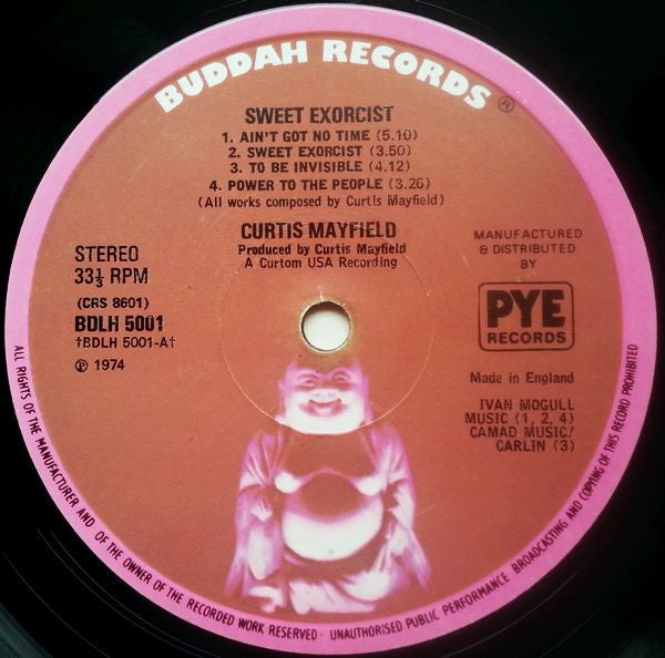 Curtis Mayfield : Sweet Exorcist (LP, Album, Gat)