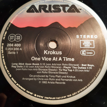 Krokus : One Vice At A Time (LP, Album)