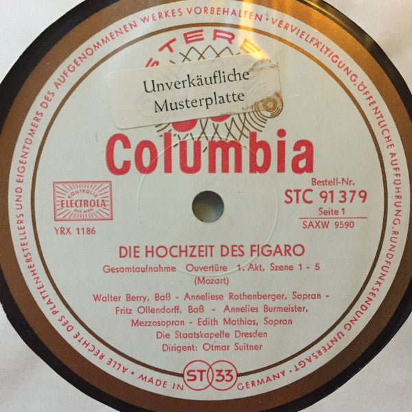 Wolfgang Amadeus Mozart, Staatskapelle Dresden, Otmar Suitner : Die Hochzeit Des Figaro (3xLP + Box)
