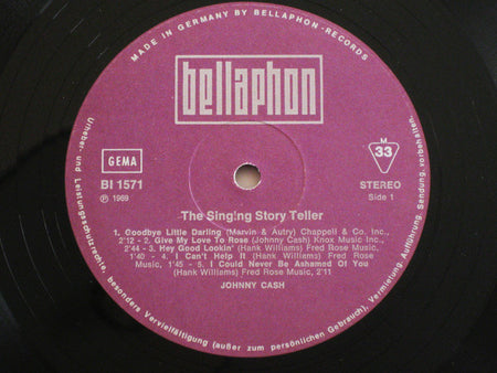 Johnny Cash & The Tennessee Two : The Singing Story Teller (LP, Album, Comp, RE)