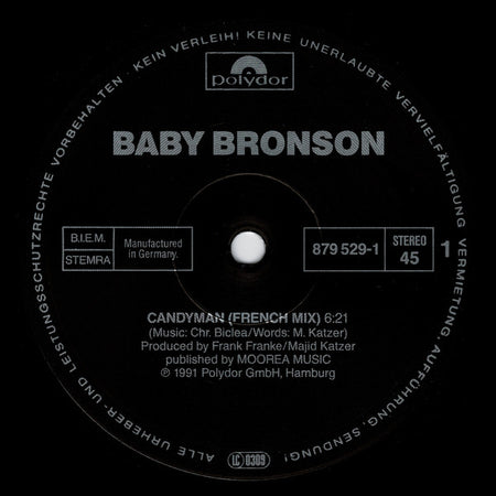 Baby Bronson : Candyman (12", Maxi)