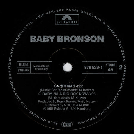 Baby Bronson : Candyman (12", Maxi)