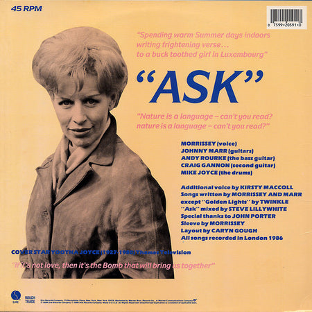 The Smiths : Ask (12", Maxi, All)