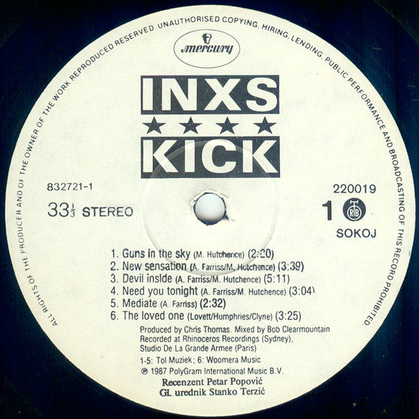 INXS : Kick (LP, Album)