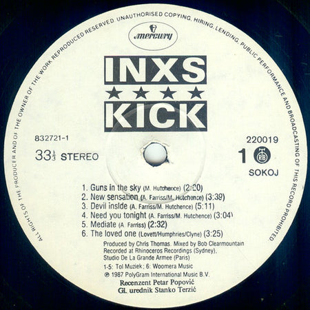 INXS : Kick (LP, Album)