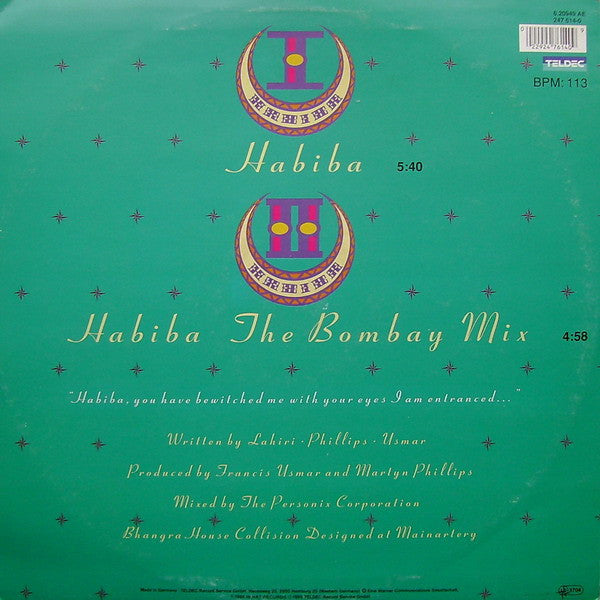 Bappi Lahiri : Habiba (12", Maxi)