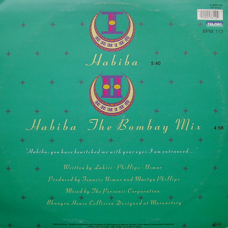 Bappi Lahiri : Habiba (12", Maxi)