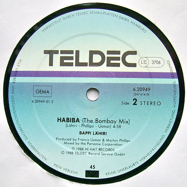 Bappi Lahiri : Habiba (12", Maxi)