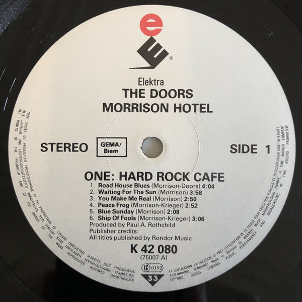 The Doors : Morrison Hotel (LP, Album, RE)