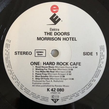 The Doors : Morrison Hotel (LP, Album, RE)