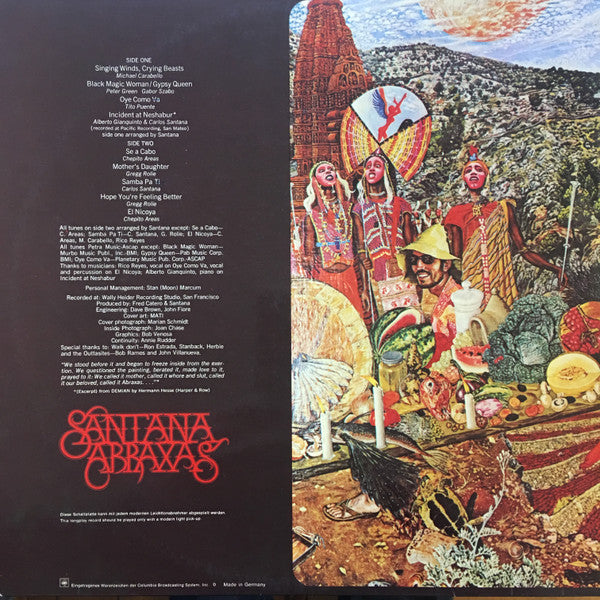 Santana : Abraxas (LP, Album, Gat)